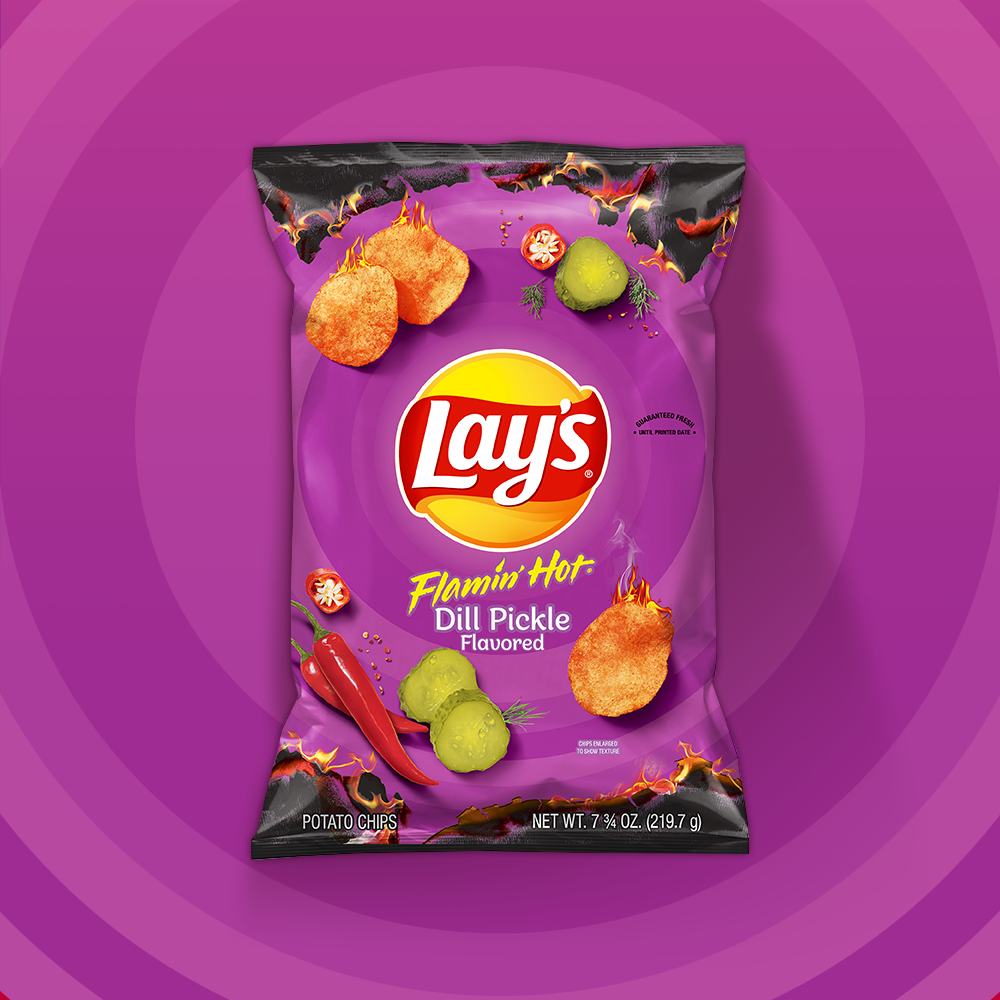 LAY'S® Flamin' Hot Dill Pickle Flavored Potato Chips Lay's